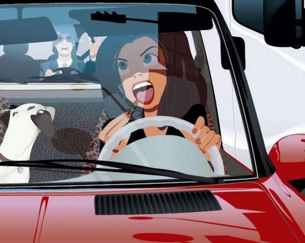 Ебля с бабой в машине ради получения водительских прав 