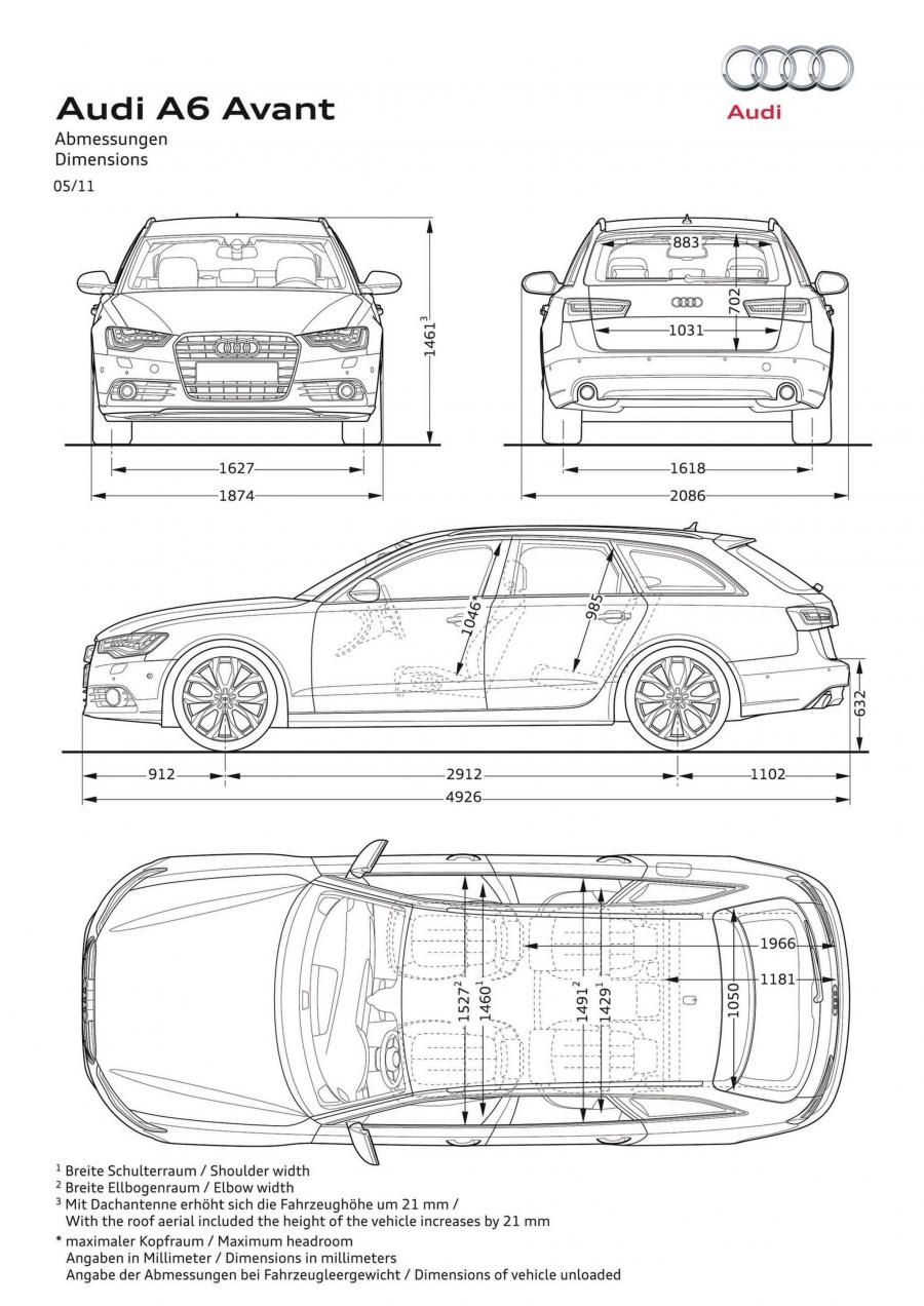 Схема Audi A6 3.0 TDI Quattro Avant в кузове 4G, C7, выпускаемого с 2011  года по 2014 год для рынка Всего мира и стран с правосторонним движением.  Фото 7. VERcity