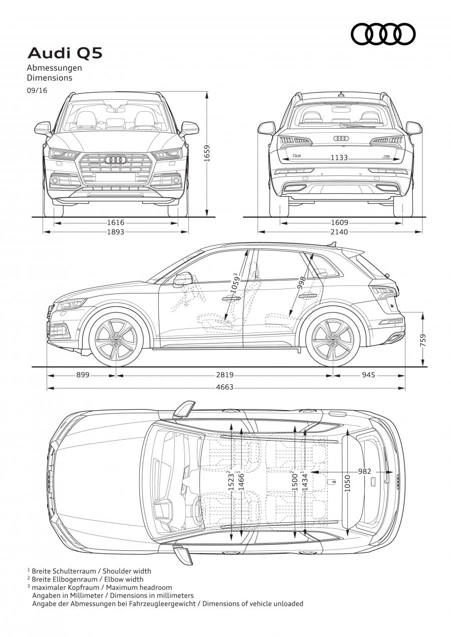 Схема Audi Q5 TDI Quattro S-Line 2016 года выпуска для рынка Всего мира и  стран с правосторонним движением. Фото 29. VERcity