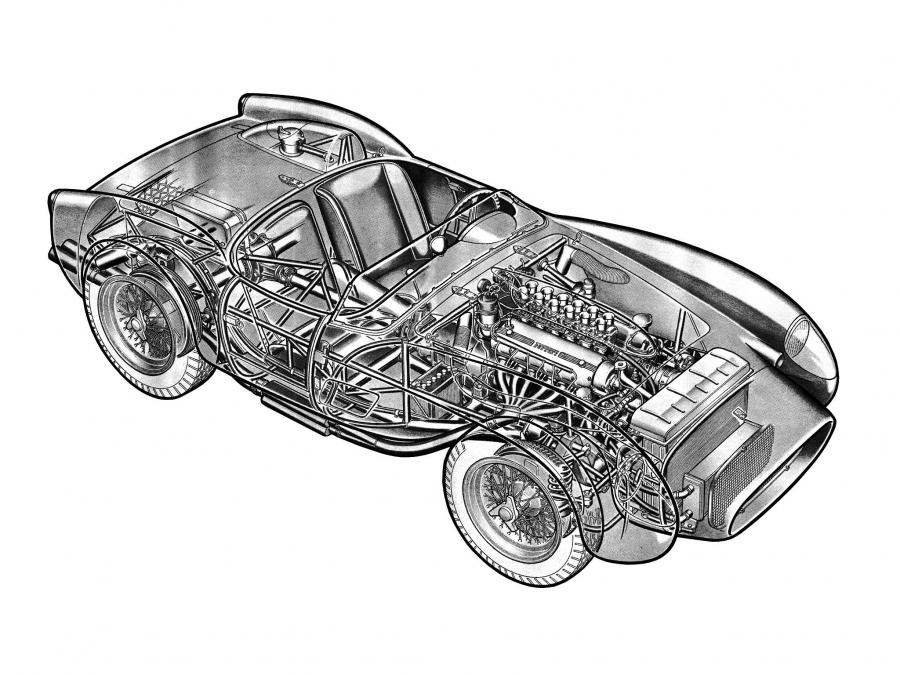 Чертеж ferrari testarossa