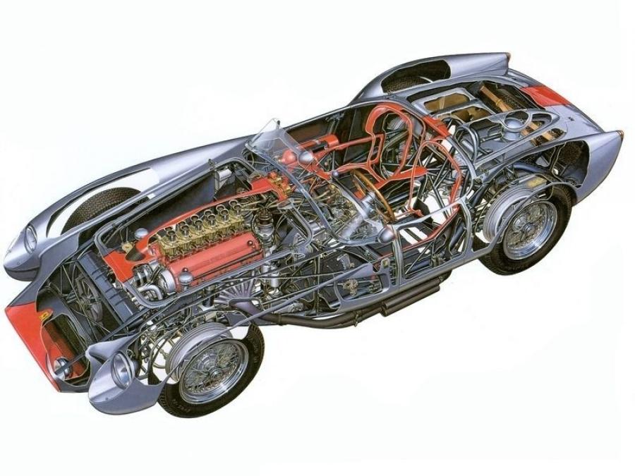 Ferrari 166 Cutaway