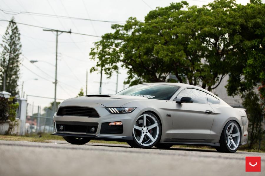 Ford Mustang GT Matte Grey by Roush on Vossen Wheels (CV3R) 2017 года (фото...