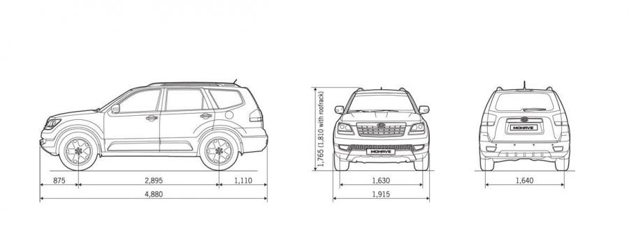 Кия соренто размеры. Габариты Kia Mohave 2012. Киа Мохаве ширина. Kia Sorento чертеж. Kia Mohave чертеж.