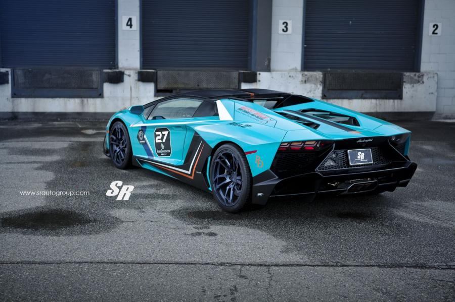 Baby Blue Lamborghini Aventador