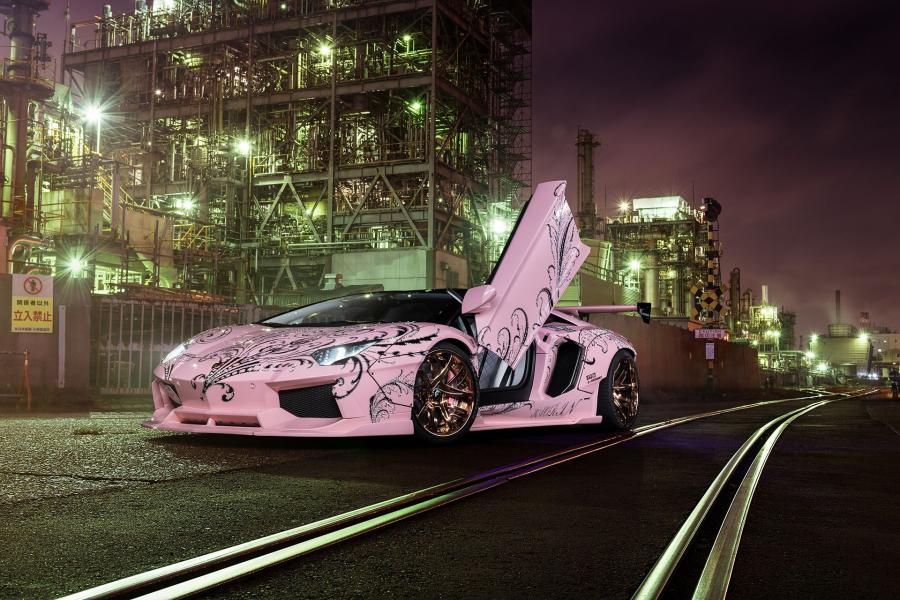 Lamborghini Aventador Roadster by Liberty Walk on Forgiato Wheels ...