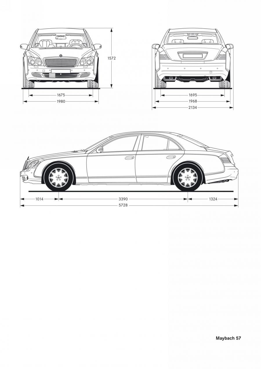 Схема Maybach 57 в кузове W240 2002 года выпуска. Фото 35. VERcity