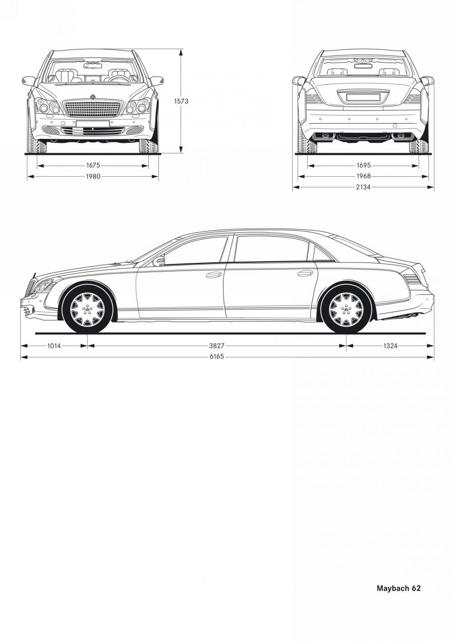 Схема Maybach 62 в кузове V240 2002 года выпуска. Фото 76. VERcity