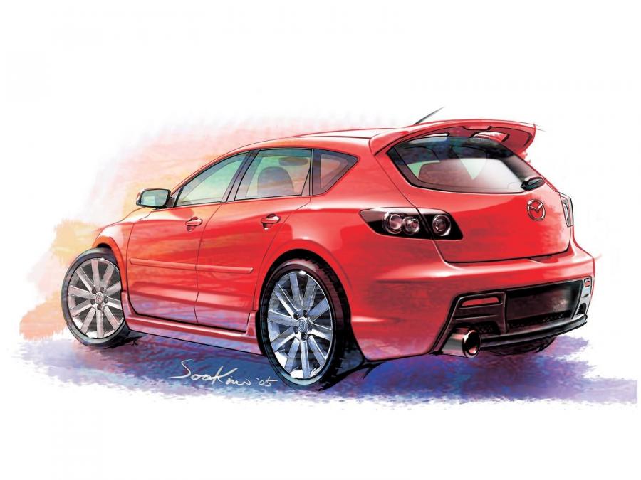 Mazda арт. Mazda 3 MPS 2006. Мазда 3 БК рисунок. Иллюстрации красное авто. Мазда 3 МПС С рисунком.