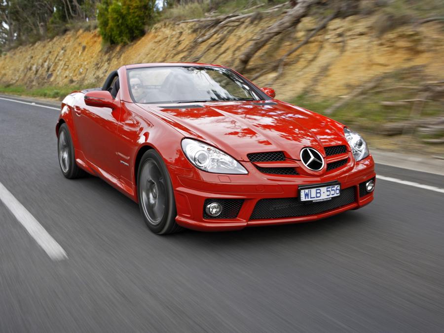 Mercedes SLK r172 красный