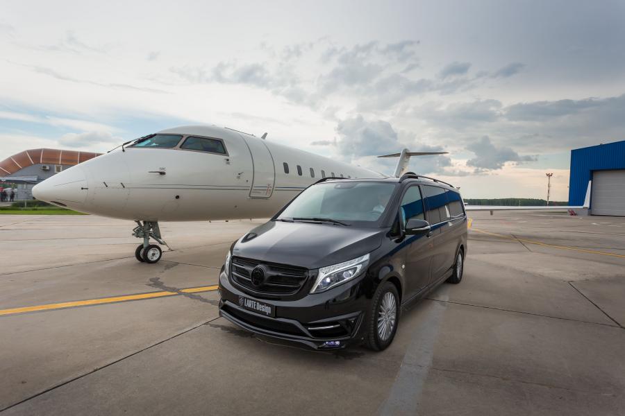 Private Jet and Mercedes