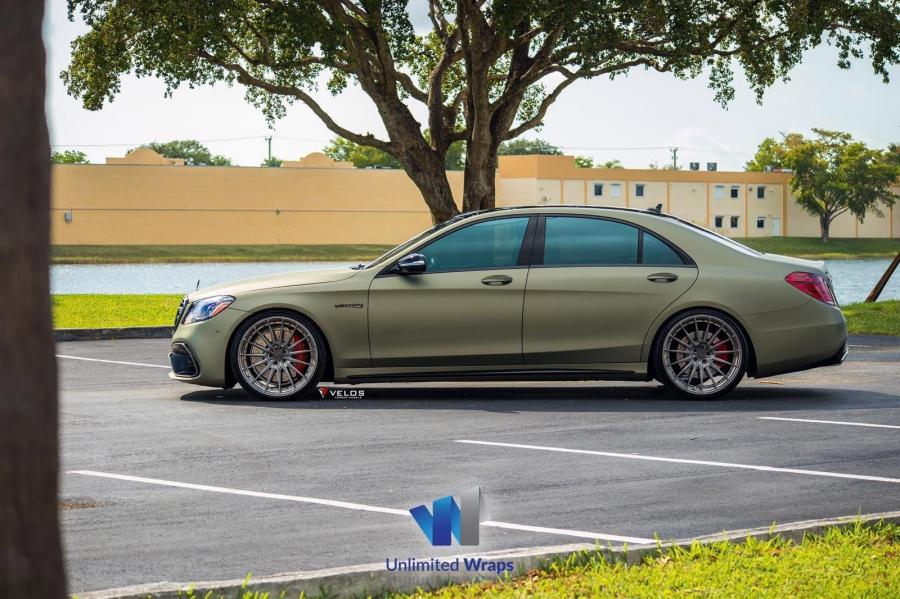 Mercedes-AMG S63 by Unlimited Wraps on Velos Wheels (VLS02) 2019 года ...