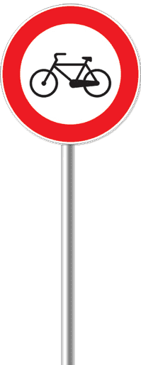 Дорожный знак 3.8 «Движение на велосипедах запрещено». Дорожные знаки ...