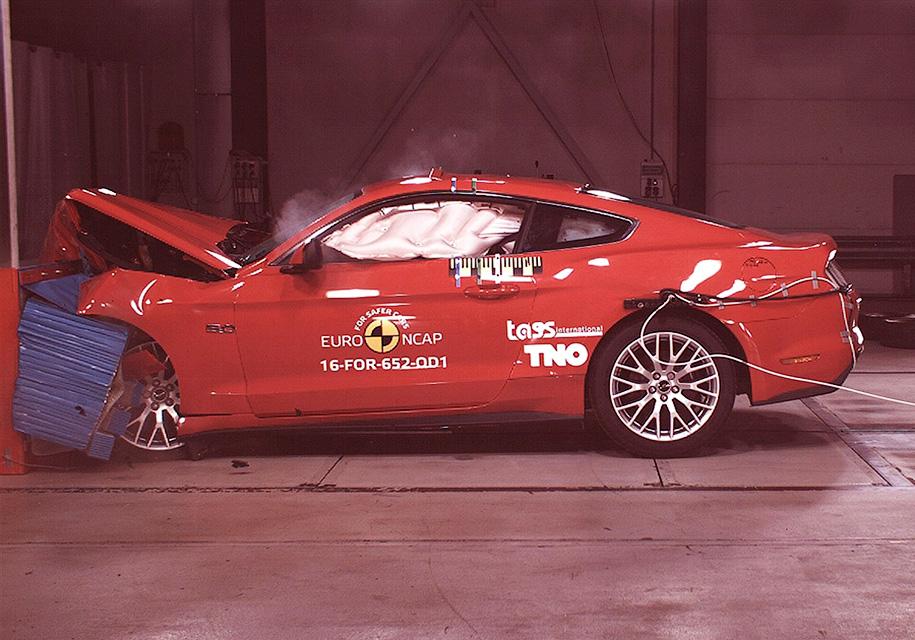 Модернизированный спорткар Ford Mustang получил «тройку» от Euro NCAP