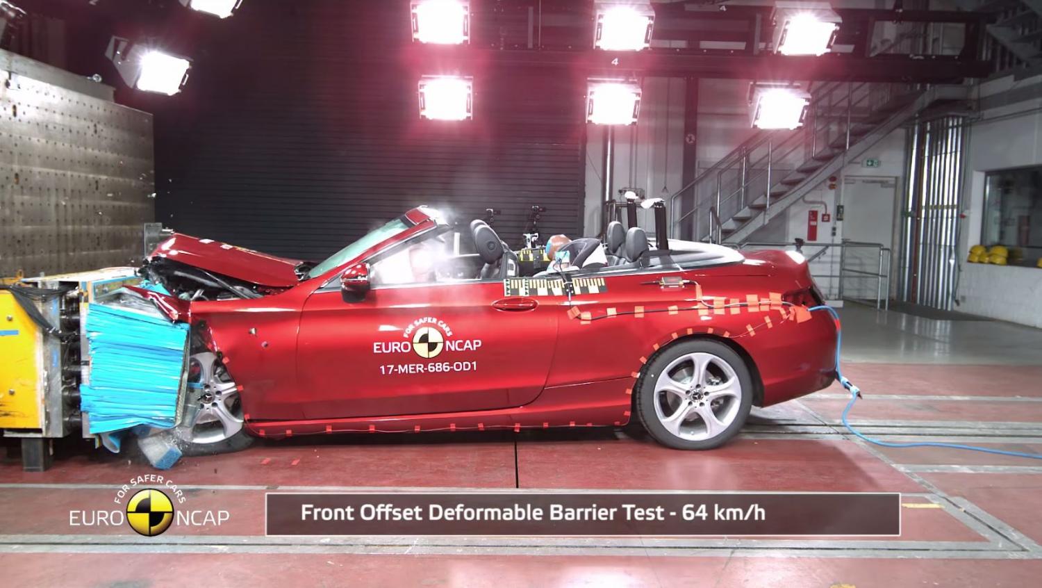 Результаты новых краш-тестов Euro NCAP: Mercedes-Benz C-Class Cabriolet