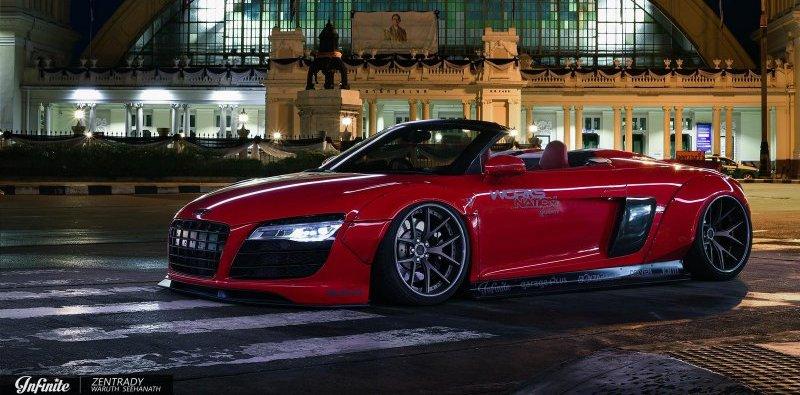 Спорткар Audi R8 Spyder примерил боди-кит от Liberty Walk