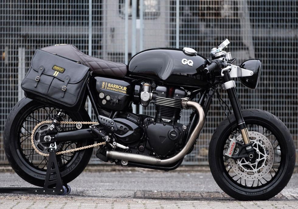 Untitled: Кафе рейсер Triumph Thruxton R Barbour