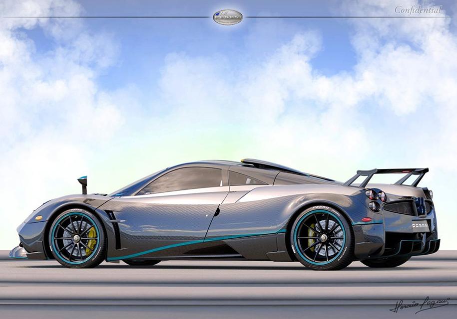 Последний суперкар Pagani Huayra выполнили в стиле болида Льюиса Хэмилтона