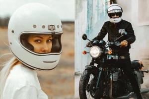 Мотошлем Urban Big Bore Flake Azul