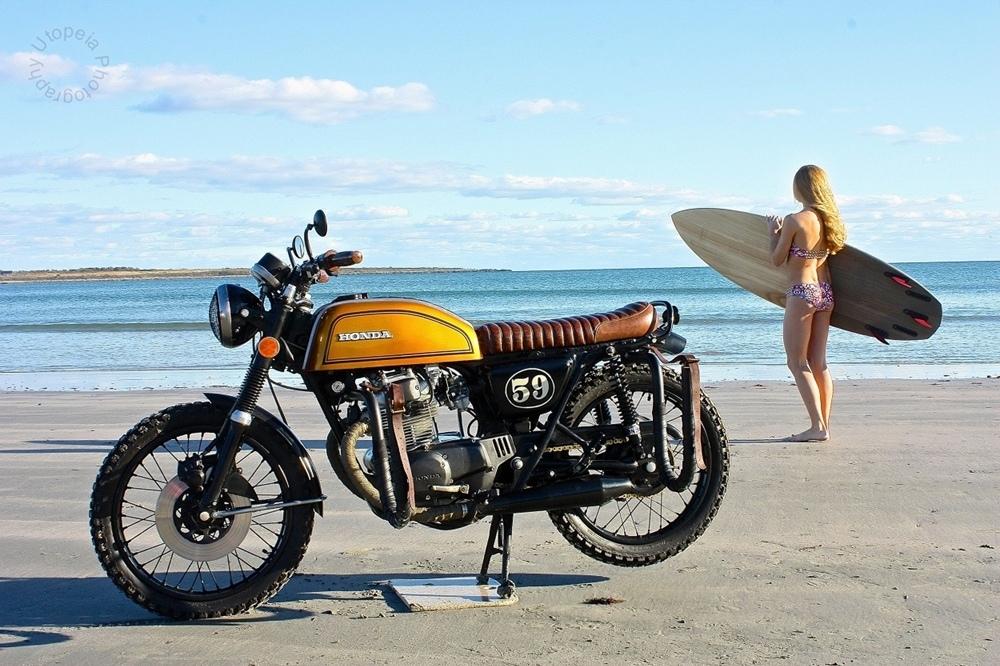 Utopeia Moto Company: брэт-трекер Honda CB200T Surf-n-Turf