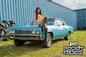 Одна красивая рокерша и один красивый кабриолет