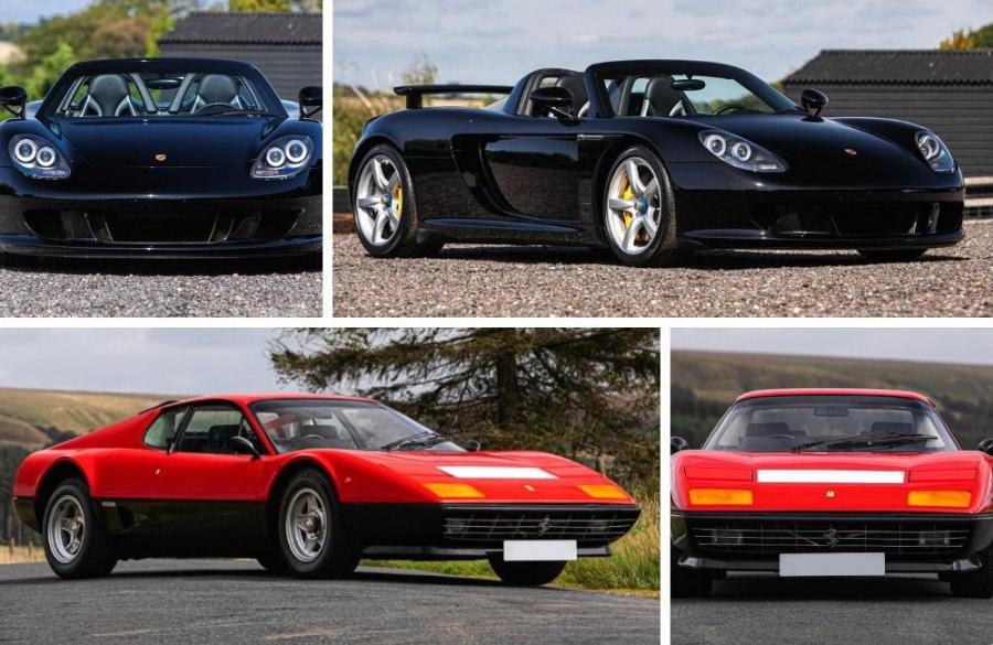 Porsche Carrera GT и редкий Ferrari 512 BB могут принести в совокупности 1 млн. долларов