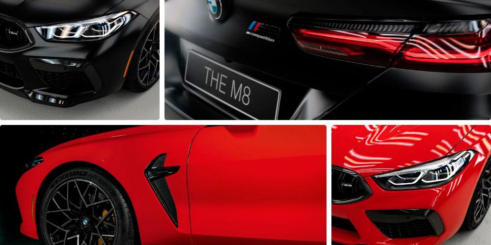 BMW M8 Competition Coupe Individual Manufaktur Edition в цветах Frozen Black и Fire Red