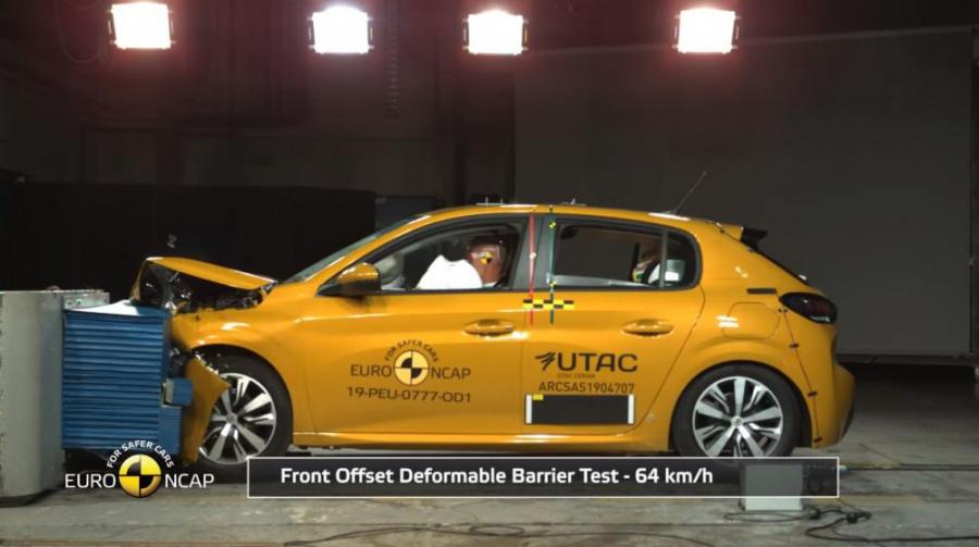 Peugeot 208 приняла участие в краш-тестах от Euro NCAP