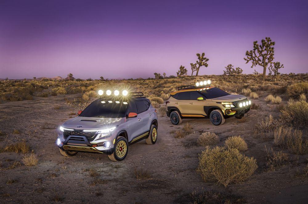 Kia Seltos X-Line Trail Attack Concept и Kia Seltos X-Line Urban Concept 2019 года
