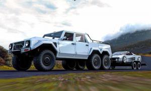 Lamborghini LM002  шестиколесный проект