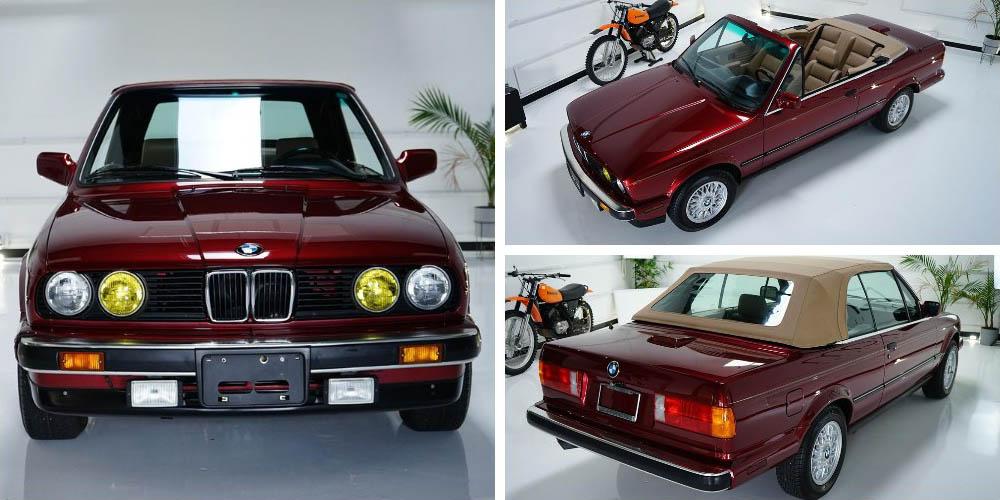 BMW 325i Convertible в цвете Calypso Red 1990 года