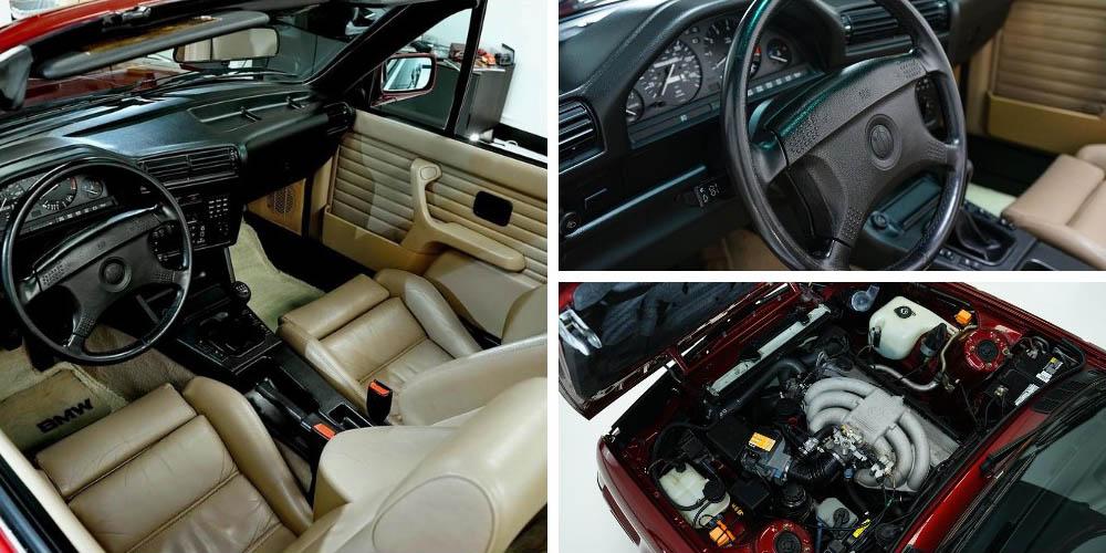 BMW 325i Convertible в цвете Calypso Red 1990 года