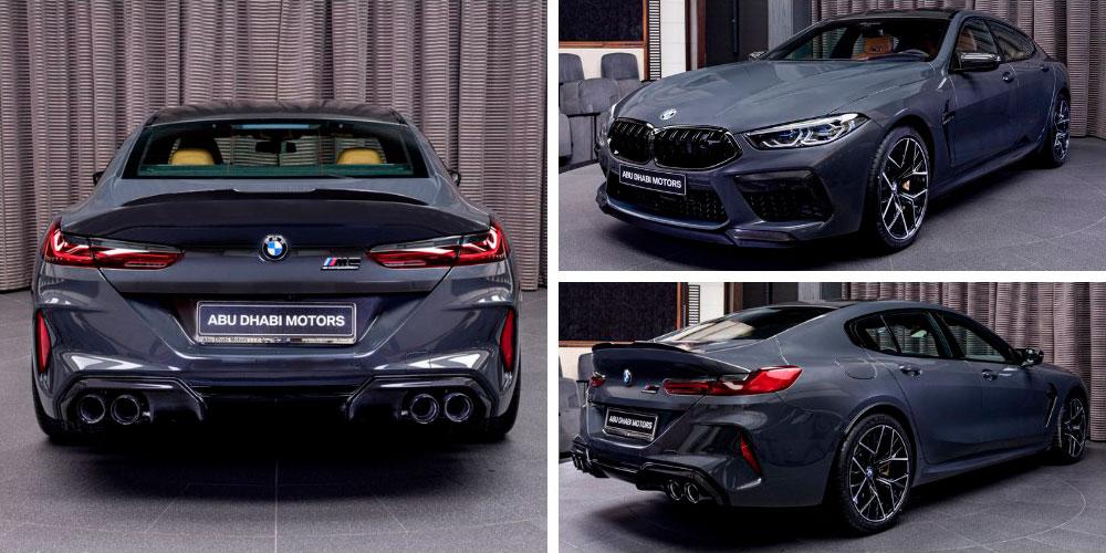 BMW M8 Competition Gran Coupe в цвете Brands Hatch Grey