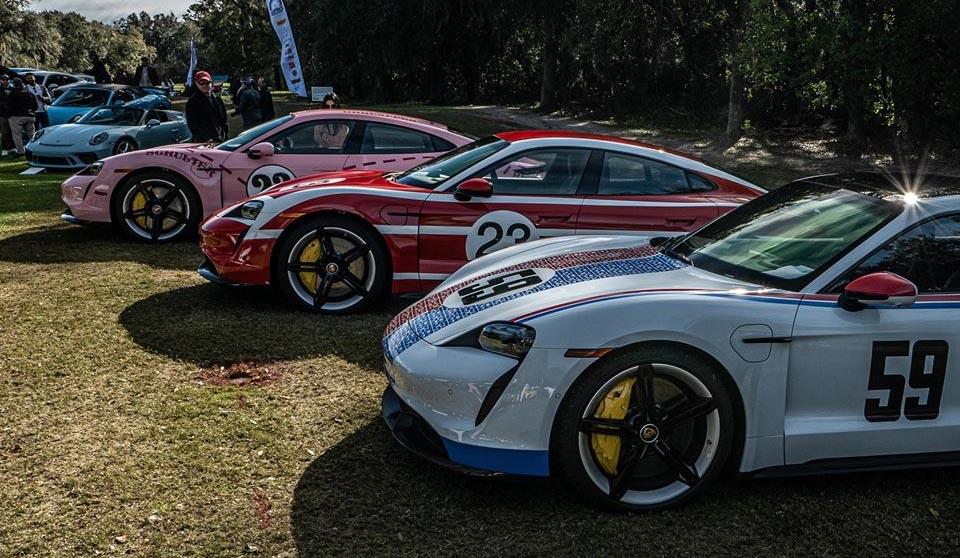 Культовый триколор в облике Porsche Taycan