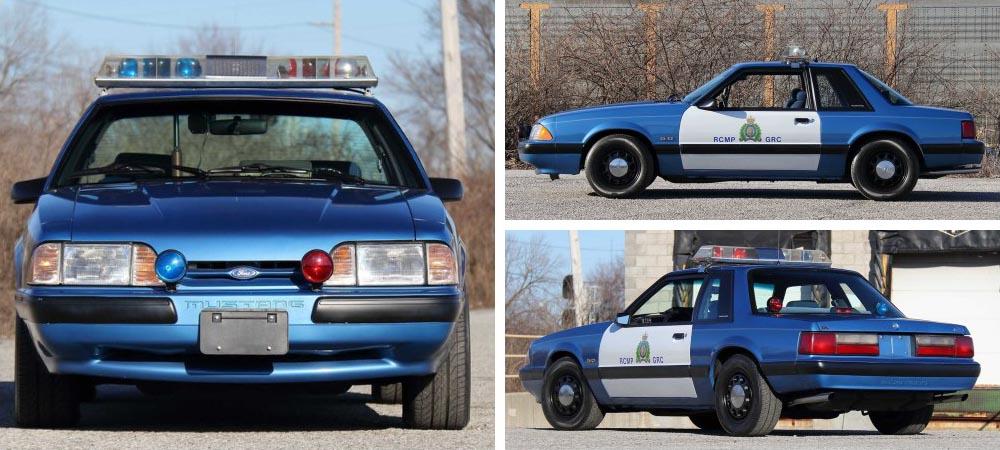 Ford Mustang LX 5.0 SSP Police Car 1989 года, Mecum