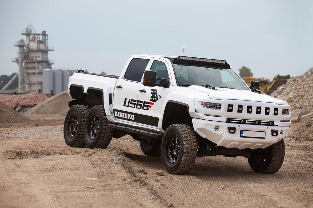 Bureko 6x6 Pickup  это Chevy Silverado с еще двумя колесами и мощностью 1200 лошадиных сил