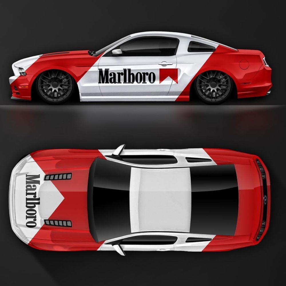 Ford Mustang выглядит круто в обертке Marlboro 5.0