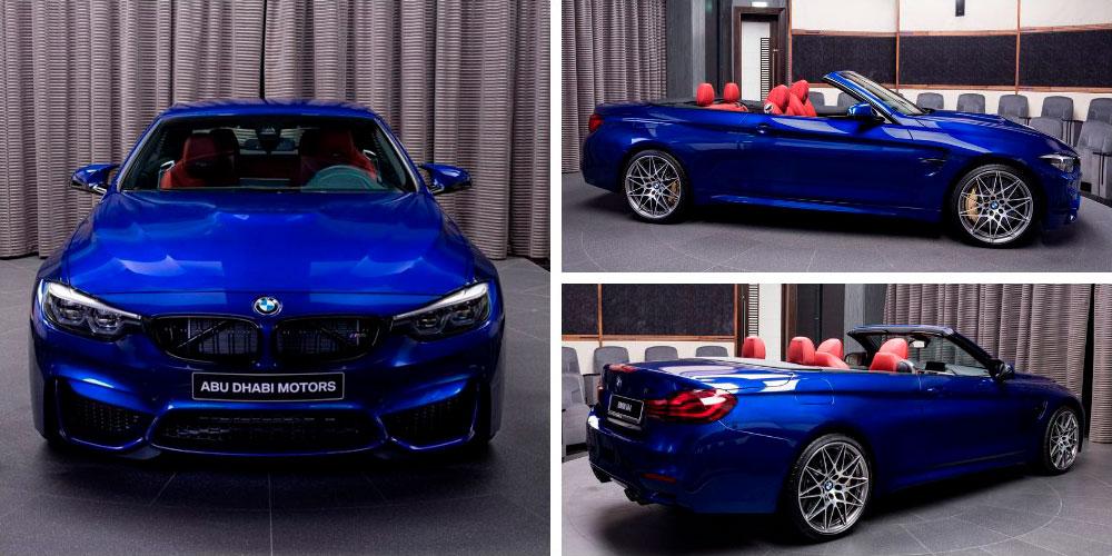 BMW M4 Convertible Competition Package 2020 года, в цвете San Marino Blue, Abu Dhabi Motors