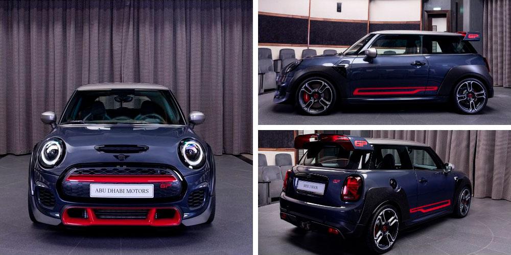 Mini John Cooper Works GP 2020 года, в цвете Racing Gray, Abu Dhabi Motors