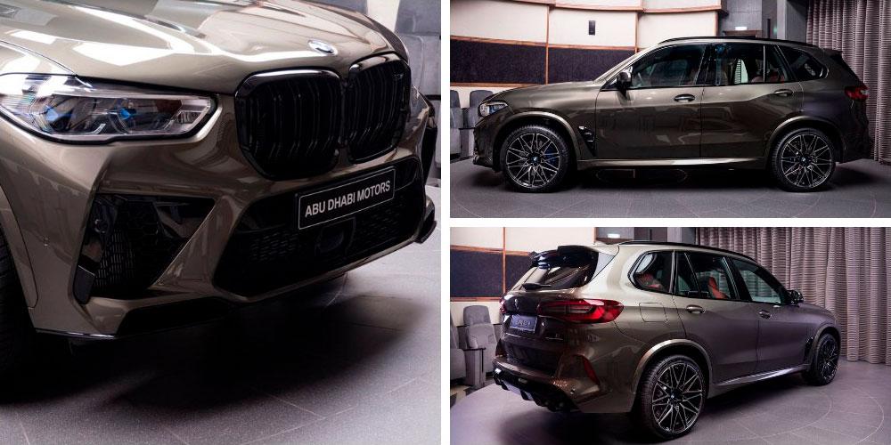 BMW X5 M Competition 2020 года, в цвете Manhattan & Sakhir Orange, Abu Dhabi Motors