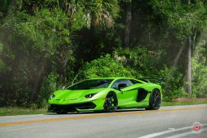 Lamborghini Aventador SVJ by Novitec Rosso on Vossen Wheels 2020 года