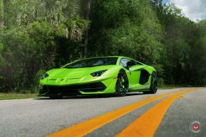 Lamborghini Aventador SVJ by Novitec Rosso on Vossen Wheels 2020 года