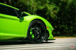 Lamborghini Aventador SVJ by Novitec Rosso on Vossen Wheels 2020 года