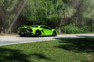 Lamborghini Aventador SVJ by Novitec Rosso on Vossen Wheels 2020 года