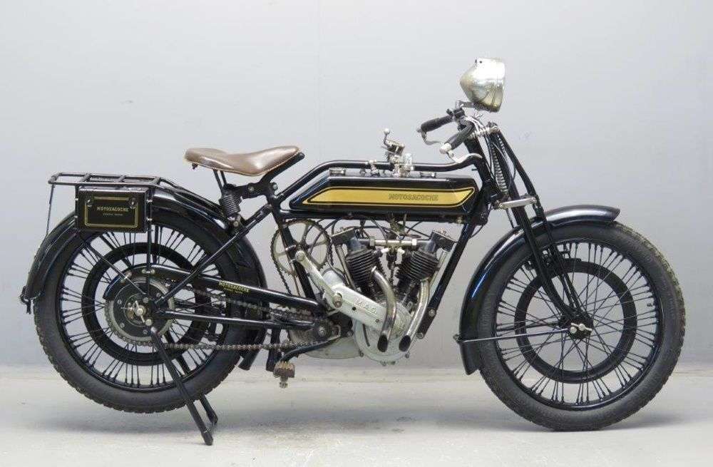 Старинный мотоцикл Motosacoche 2C10 1919 года