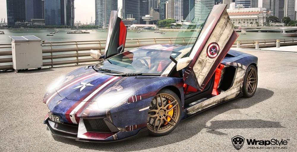 Суперкару Lamborghini Aventador примерили образ американского супергероя