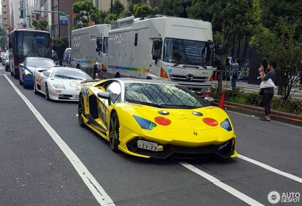 Суперкар Lamborghini Aventador LP720-4 50 Anniversario стилизовали под Пикачу
