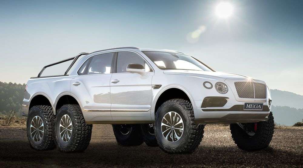 Удивительное рядом: пикап Bentley Bentayga с шестью колёсами