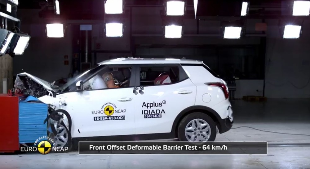 Кроссовер SsangYong Tivoli получил от Euro NCAP «тройку» за безопасность