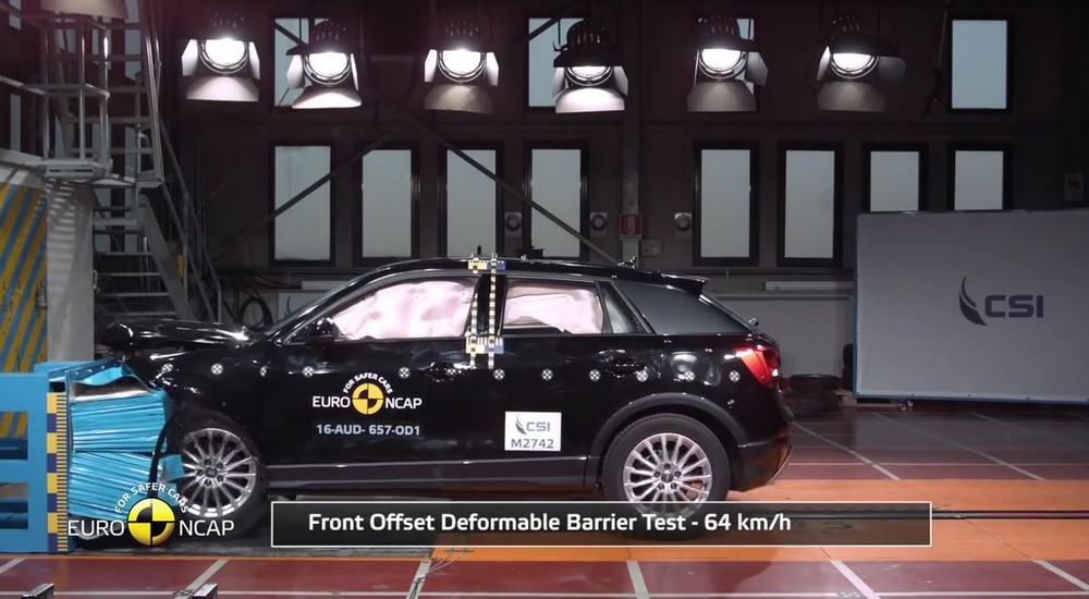 Кроссовер Audi Q2 получил пять звёзд в тестах Euro NCAP