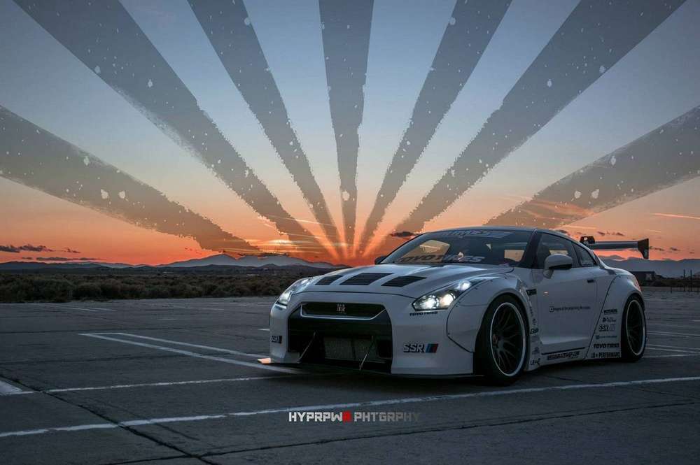 Nissan GTR r35 Liberty walk Р±РµР»С‹Р№